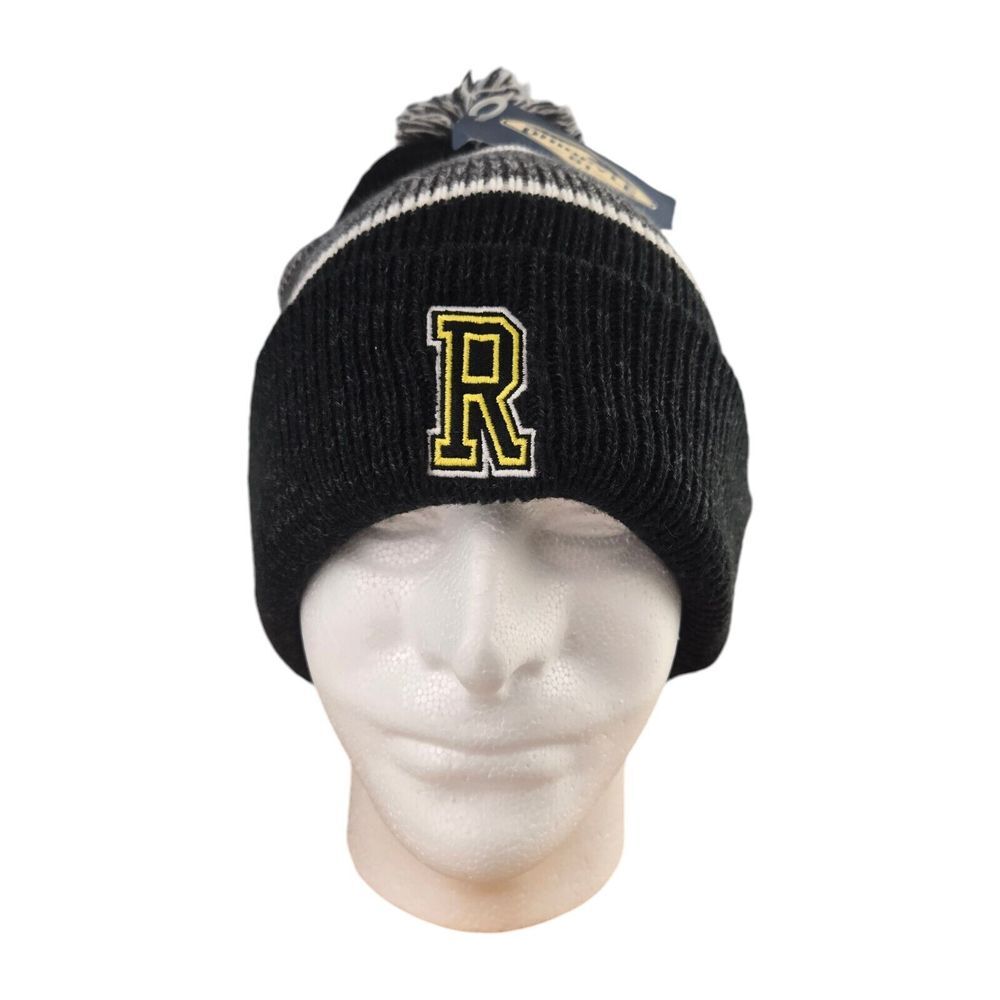 Ohiopyle‎ Robinson High School Black Striped Pom Pom Winter Knit Beanie Hat